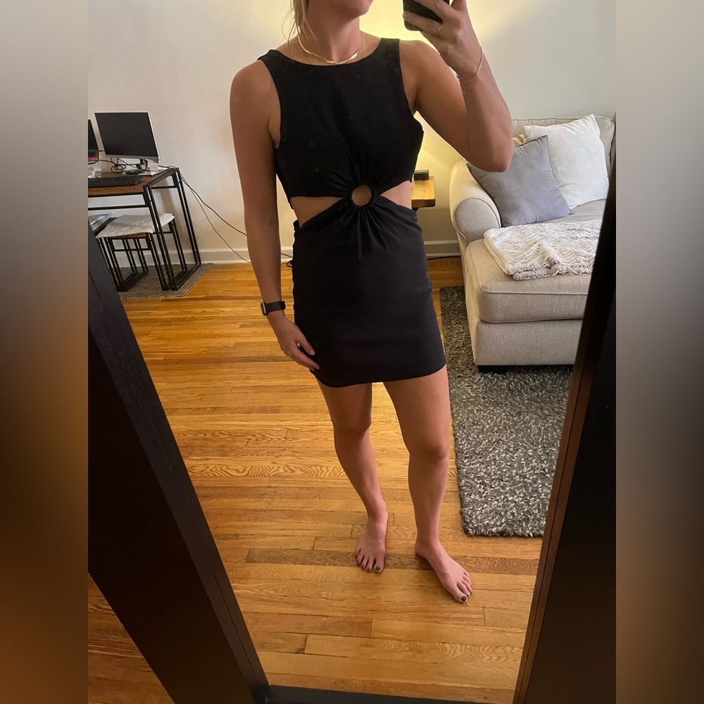 Zara Little Black Dress with cut out detailing